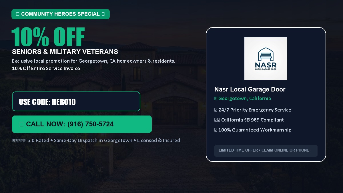 10% OFF Senior Citizens (65+) & Military / Veteran Community Discount in Georgetown, CA