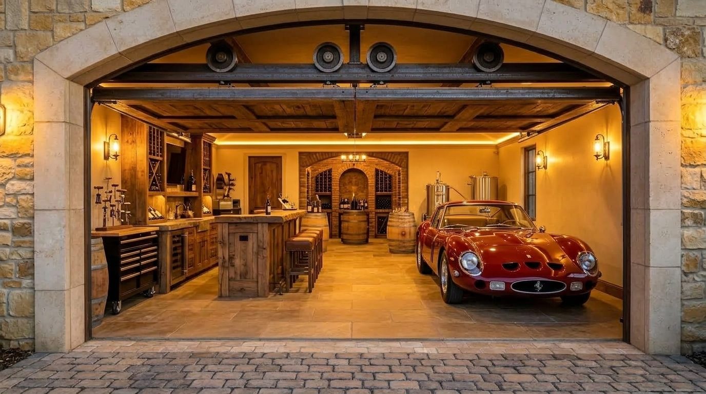 Nasr Local Garage Door Interior View of Custom Garage Door Overhead and Workshop